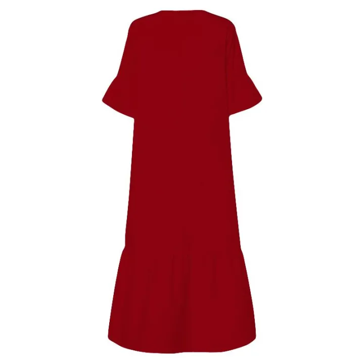 ZANZEA%20Womens%20Floral%20V%20Neck%20Long%20Beach%20Dress%20Ladies%20Holiday%20Sundress%20Party%20Dresses%20-%20Image%206