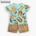 Summer Cartoon Baby Boy Clothing Casual Cotton T-shirt + Shorts 2pcs Short Sleeve Baby Clothing Sets. 