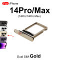 Single / Dual Sim Card For iPhone 14 Pro 14Pro Max SIM Tray Slot Holder Space Black /Silver/ Deep Purple /Gold Replacement Parts. 