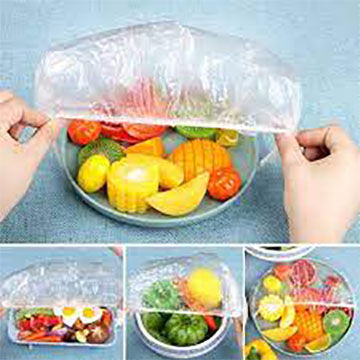 50 PCS Disposable Cling Film Cover Elastic Food Storage Covers Disposable Bowl Covers Dish Plate Covers Transparent Universal Food Cover Stretch Lids For Cookware Kitchen Seal Lid Preservation Vacuum Food Storage Dust Proof Plastic Fresh Covers