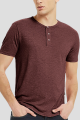 Henley Short Sleeve T-Shirt. 