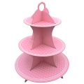 PINK POLKA DOT THEME CUPCAKE STAND 3 TIERS CUPCAKE STAND. 