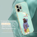 Jizetin (Free Lanyard) for Samsung A10S Back Cover Back Girl Luxury 6D Plating Case Side Pattern Soft Silicone Square Phone Cases. 