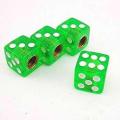 4Pc Tyre Nozzle Cap Dies Air Valve Cap Green. 
