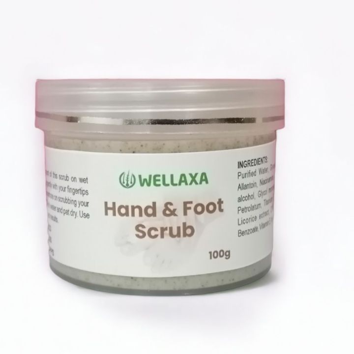 Hand and Foot whitening Scrub 100 Gram by Wellaxa