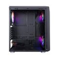BOOST TiGER GAMiNG PC CASE BLACK WITH 3 RGB FAN. 
