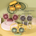 TRIMUX  USB Rechargeable Wearable Portable  Neckband Double Fan Personal Neck Fans. 