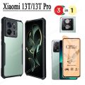 Xiaomi 13T Shockproof Case for Xiaomi 13T 12T Pro Ceramic Tempered Glass 3 in 1 Camera Lens Glass Matte Full Screen Protector. 