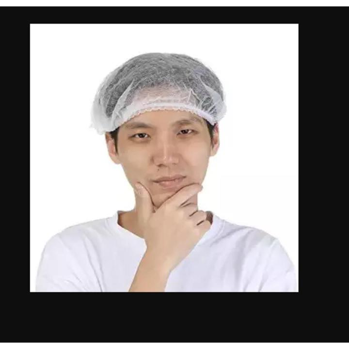 Pack of 20 Pieces Disposable Stretchable Green Caps, Cover Hair for Cooking and Hygiene