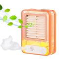 Rechargeable Portable Desktop Air Conditioner USB Mini Air Cooler Fan Water Cooling Fan with 3 Speed Spray Humidifier Purifier for Car Home.. 