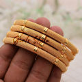 (1pair) 24k Bracelets & Bangle Bangles Design New Fashionable Artificial Jewellery Women Gold Plated Bangles -New Trend bangles For Girls Fancy Bangles/Kangan For Women,Girls,Ladies  Party / Wedding / Anniversary / Engagement/ Daily Wearing/Gifts.. 