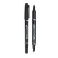 Permanent Double Head Marking Pen Waterproof Ink Fine Spot Black Blue Red Ink Round Head Fine Color Marking Pens. 