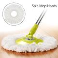 New Premium Replacement Mop Heads Refills for Universal 360° Spin Magic Mop, Hurricane Compatible Standard Replacement Round Spin Mop Heads Microfiber. 