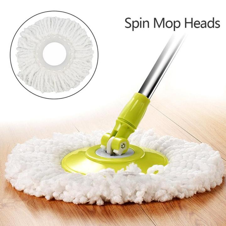 New Premium Replacement Mop Heads Refills for Universal 360° Spin Magic Mop, Hurricane Compatible Standard Replacement Round Spin Mop Heads Microfiber