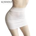 ECHIDNA Women Mini Skirt Ultrathin Skinny Mini Skirt Solid Color Low-rise See-through Hip Lifting Short Women Clubwear Ultrathin Skinny Mini Skirt. 