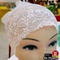 white Muslim Women Lace net Hat Islamic Inner hijab Caps Headwear Underscarf Lace Hijab Head Wrap Arab Cap Fashion Ramadan. 