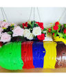 Flower Pots High Quality Decoration Multi Color Plastic Pots Decorating for lawn Garden and indoor Pack of 3. 