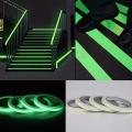 New Reflective Tape, Glow in The Dark Tape 1cmx3m Luminous Tape Self-Adhesive Tape Night Vision Glow in Dark Safety Warning Security Stage Home Decoration Tapes, Glow Tape - 1Pc. 