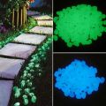 20Pcs 14mm Artificial Luminous Night Stones Pebble Glow In The Dark Pebbles Glow Gravels For Garden Yard Walkway Decor. 