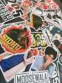 SIDHU MOOSE WALA Premium Glossy Stickers 25pcs Pack ideal for journaling skateboard notebook mobile case. 