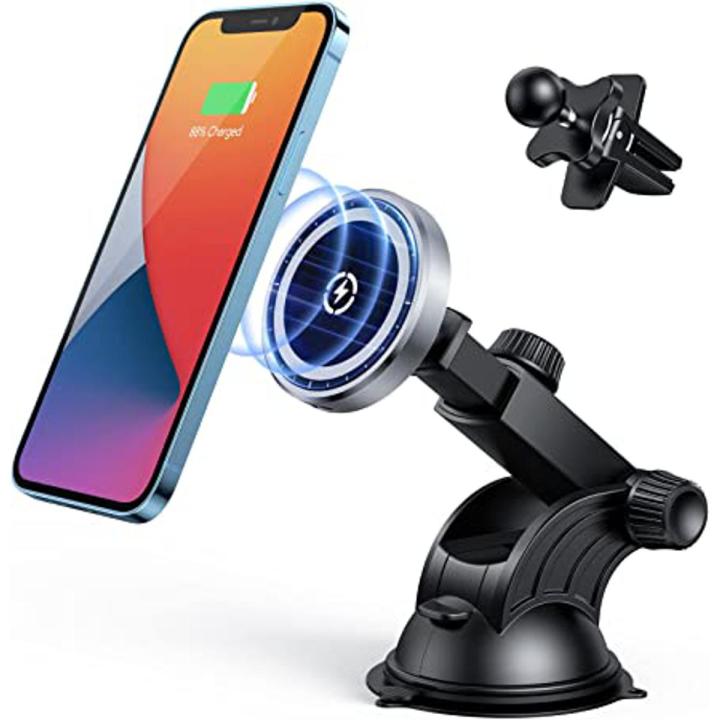Hinyx Car Magnetic Wireless Charger Qi Fast Charging with Phone Holder Mount Stand Compatible with i-Phone  /12/12 Pro/12 Pro Max 13/13 Pro/13 Pro Max/13 Mini fast  Wireless Charger