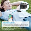 TROND Bluetooth Transmitter Receiver 5.0, 2-in-1 Wireless 3.5mm Audio Adapter, AptX Low Latency, Smart Codec Indicator, 2 Devices Simultaneously, for TV, Home Sound System. 