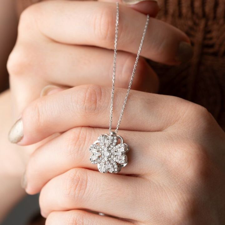 Elegant%20Floral%20Pendant%20Necklace%20with%20Cubic%20Zirconia%20Accents%20in%20Silver%20Tone%20-%20Image%207