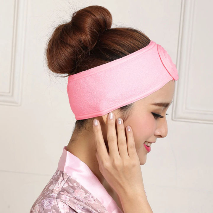 Headband%20accessories%20bath%20makeup%20hair%20wrap%20towelings%20headband%20salon%20spa%20face%20beauty%20washing%20tools%20adjustable%20elastic%20stretch%20Pack%20of%202%20-%20Image%205