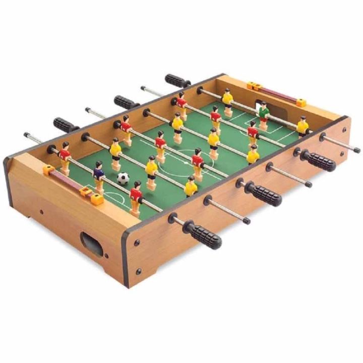 Mini Football Wooden Table Board Game Play Set Soccer Game with 6 Rods For Kids