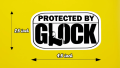 Protected By Glock Sticker – Funny Gun Warning Decal for Cars, Trucks, Windows, Toolboxes & More – 2nd Amendment Pro-Gun Vinyl Sign. 