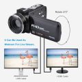 Video Camera - Camcorder,CamKing FHD 1080P 24.0MP 16X Digital Video Camera with External Microphone and 3.0 Inch IPS HD Touch Screen Digital Zoom Camera Recorder. 
