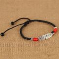 1Pcs Boho Handmade Man Feather Leather Rope Ankle Bracelet Barefoot Sandal Beach Foot Chain Fashion Jewelry Gadget Men Gifts. 