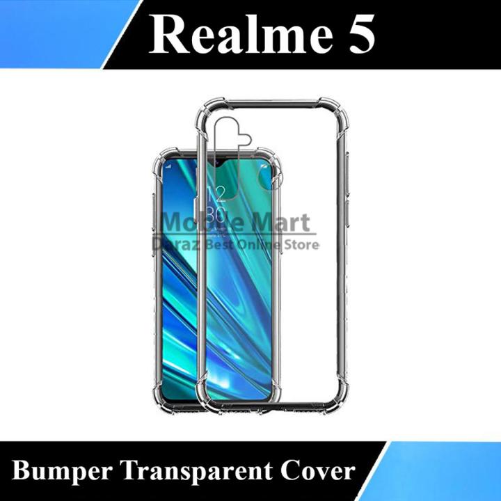 Realme 5 Back Cover  Realme 5s Back Cover  Realme 5i Back Cover  Realme 6i Back Cover  Realme C3 Back Cover Transparent Extra Bumper Anti Shock Soft Crystal Clear Case For Realme 5 / 5s / 5i / 6i / C3