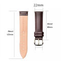 22mm smart watch straps Soft Watch Leather Strap Band with Chrome Silver Color Buckle for Samsung Galaxy Watch 45/56mm & Gear S3 , Huawei GT & other watches. 