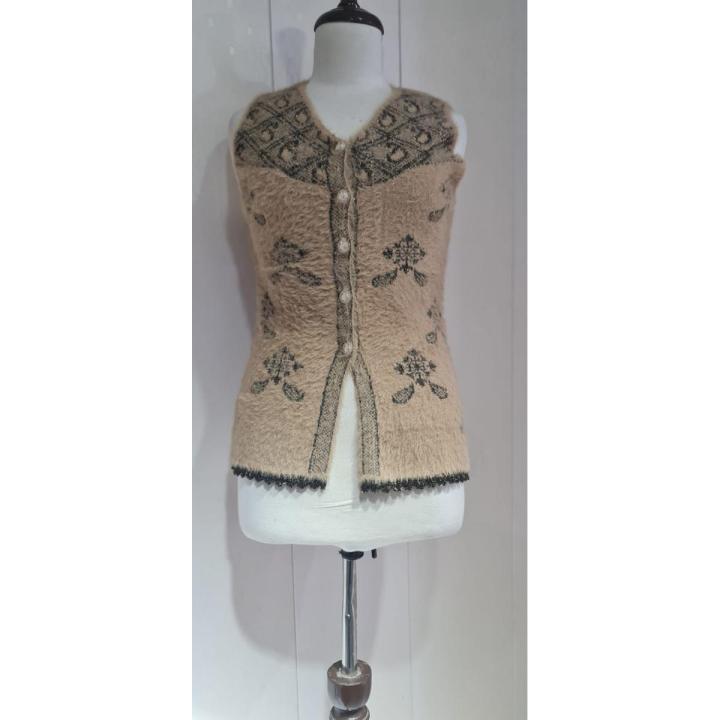 Women sleeve less sweater Rabbit Wool