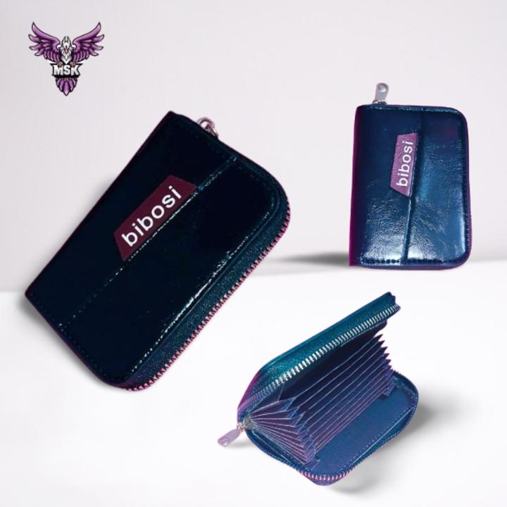 Bibosi New Card Holder 11 Slot PU Leather Small Zipper Wallet for Men & Women