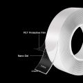 Nano Double Sided Tape Heavy Duty Washable Traceless Double Sided Nano Tape Clear Adhesive Nano Tape for Wall (16.5ft/5m). 