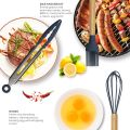 12 Pcs Silicone Cooking Utensils Kitchen Utensil Set Heat Resistant Non-Toxic BPA Free Spatula Set with Turner Tongs,Spoon,Brush,Whisk-Wooden Handles Kitchen Gadgets Tools Set for Nonstick Cookware. 