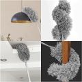Extendable Duster with Telescoping Pole, Microfiber Bendable Cleaner, Durable Stainless Steel, Cobweb Duster, Washable Duster for Cleaning Ceilings, Fans, Lights, Lightweight Feather Duster. 