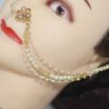 Antique gold Indian Nose Chain Nath. 