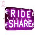 Front Windshield Led Sign Super Bright Car Led Sign with 1.5m Cable Red Blue Glow Usb Powered Ideal for Rideshare Drivers in Southeast Asia Ride Share Car Led Sign. 