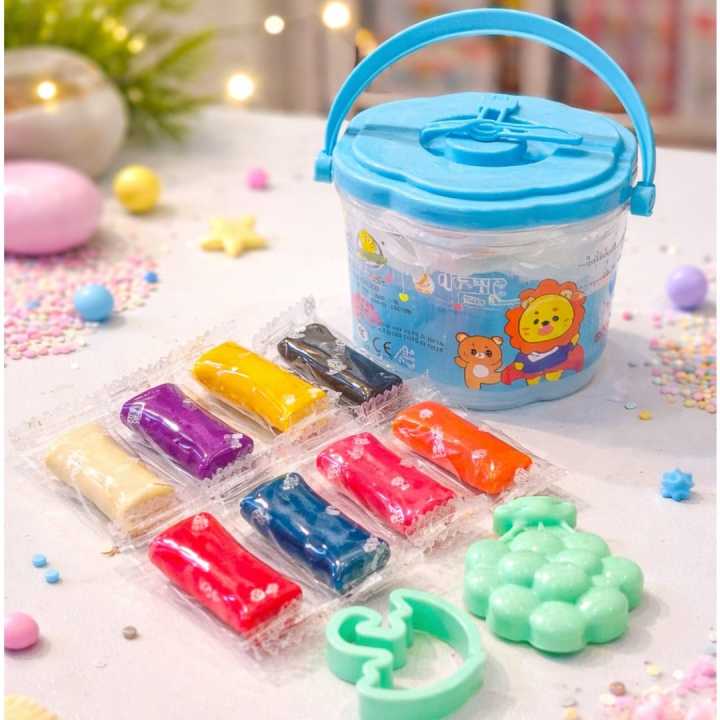 10pcs%20Colorful%20Soft%20Modeling%20Clay%20Dough%20Bucket%20with%202%20Mold%20-%20Image%202