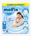 Molifix Diapers New Born | Size 1 | 84 Pcs (0-8kgs). 