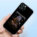 M-Megadeth Logo Skull Metal Band Shell Case for iPhone 11 12 13 14 15 Pro Max Mini XR XS X 7 8 Plus Soft Transparent Cover Funda. 