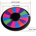W3DD New Writable Round Shape DIY Color Tabletop Roulette Wheel of Fortune for Party Spinning Prize Wheel Double-Sided. 
