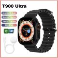 T900 Ultra Smart Watch with Bluetooth Calling,Fitness Tracking,Sleep Monitoring,Voice Commanding And Much More|Full Box pack T900 Ultra Smart Watch With Wireless Charger And Straps|T900 Ultra Smart Watch. 