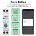 TOMZN TOB9-VAP 63A WiFi Smart Circuit Breaker Over Voltage Under Voltage Over power Protection Power Metering Wireless Electricity monitoring Timer Relay MCB Remote Control Switch. 