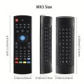 MX3 Air Mouse Mini Keyboard Wireless Remote Control 2.4G Multifunctional Fly Mouse with Infrared Learning for Android Smart TV and Box. 