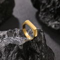 2024 New Arrival PVD 18k Gold Personalized Engraved Name Bar Signet Ring For Men Women Stackable Plain Slim Thin Pinky Band Ring. 