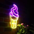 Cone Neon Logo board glow Neon light wall Signboards LED sign boards for Shop restaurant room decoration. 